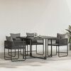 vidaXL Garden Chairs 4 pcs Black and anthracite 50.5 x 53.5 x 63.5 cm