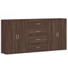 vidaXL Sideboard Brown Oak Engineered Wood Medium Storage Sideboard