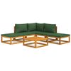 vidaXL Garden Lounge Set Green Solid acacia wood Medium Modular