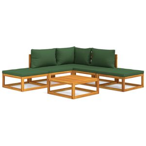 vidaXL Garden Lounge Set Green Solid acacia wood Medium Modular