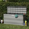 vidaXL Outdoor Storage Box Light Grey Polypropylene 46.1x17.7x22.0 in