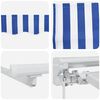 vidaXL Retractable Awning Blue and White 250x200 cm fabric