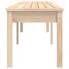 vidaXL Garden Bench Natural Pine Solid Pine Wood Large Seats Many