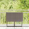 vidaXL Garden Table Grey PE Rattan, Powder-Coated Steel, PC Board