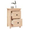 vidaXL Bedside Cabinet Set of 2 Solid pinewood 15.7x13.8x24.2 in