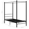 vidaXL Bed Frame Black Powder-coated Metal Twin Tough Bed Frame
