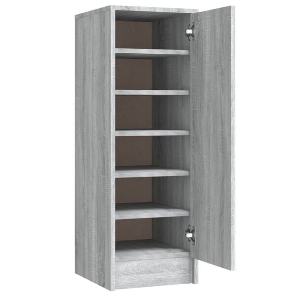 vidaXL Shoe Cabinet Gray Sonoma Engineered wood Medium