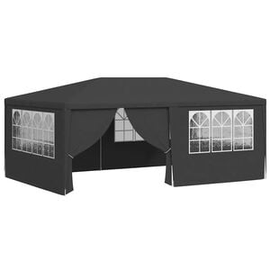 vidaXL Party Tent Anthracite Polyethylene, Steel 4x6 ft