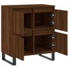 vidaXL Sideboard Brown Oak Engineered Wood, Iron Buffet Rectangular