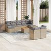 vidaXL Garden Sofa Set Mix Beige, Light Grey