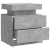 vidaXL Bedside Cabinet Concrete grey Engineered wood 17.7 x 13.8 x 20.5 in