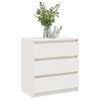 vidaXL Bedside Cabinet Set of 2 White Solid pine wood Bedside Cabinet