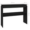 vidaXL Console Table Black Engineered wood 40.2x11.8x31.5 in Modern