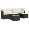 vidaXL Garden Sofa Set Black, Cream White