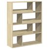 vidaXL Bookcase Sonoma Oak 39.4x13.0x49.4" Engineered Wood