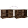 vidaXL TV Cabinet Smoked oak Engineered wood Medium TV Cabinet