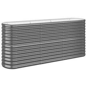 vidaXL Garden Raised Bed Anthracite Powder-coated steel