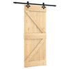 vidaXL Sliding Door with Hardware Set 33.5x82.7" Solid Wood Pine