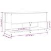 vidaXL Storage Bench Smoked Oak Engineered wood Medium Adjustable Feet