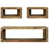 vidaXL TV Cabinet Set 3 pcs Brown 100 x 30 x 32 cm Solid Mango wood