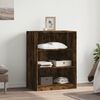 vidaXL Wardrobe Smoked oak Engineered wood Compact Wardrobe