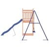 vidaXL Outdoor Playset Blue, Natural Wood