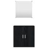 vidaXL Bathroom Furniture Set Black Engineered wood, glass Medium