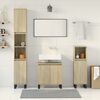 vidaXL Bathroom Furniture Set Sonoma oak Engineered wood, Iron Standard