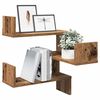 vidaXL Wall Corner Shelf Old Wood Engineered Wood Medium Wall Mount