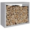 vidaXL Firewood Rack 39.4x15.7x31.5" Galvanised Steel
