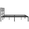 vidaXL Metal Bed Frame Black Powder-coated steel Small Double