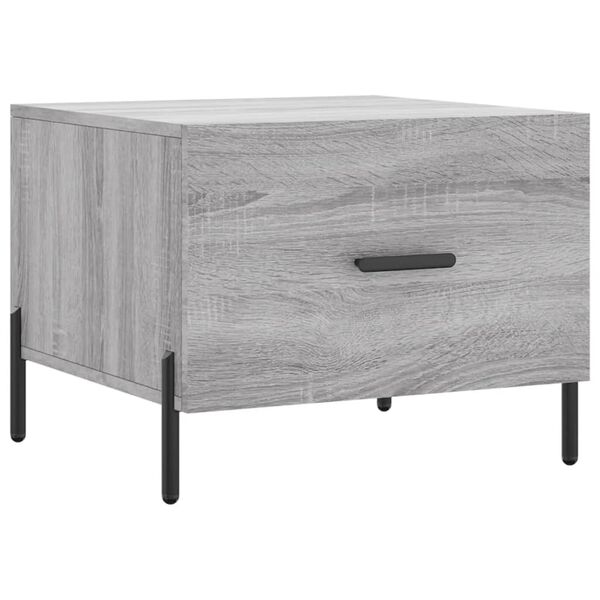 vidaXL Coffee Table Grey Sonoma Engineered Wood, Iron Standard