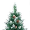 vidaXL Slim Christmas Tree Green 82.7" PVC and Solid Pine wood