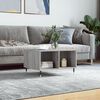 vidaXL Coffee Table Gray Sonoma Engineered Wood, Metal Medium