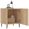 vidaXL Bedside Cabinet Set of 2 Sonoma oak Engineered wood, iron, aluminum