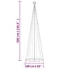 vidaXL Christmas Cone Tree Warm white Powder-coated steel, copper, PVC