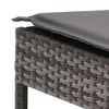 vidaXL Sun Lounger Grey PE rattan, powder-coated steel Extra Long