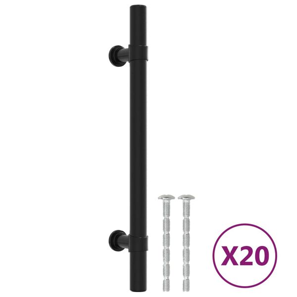 vidaXL Cabinet Handle Set of 20 Black