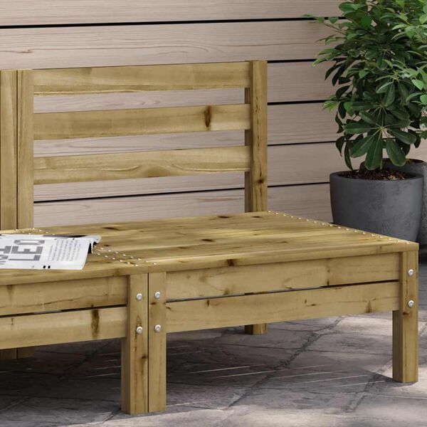 vidaXL Garden Sofa Natural wood Treated pine wood