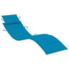 vidaXL Sun Lounger Blue cushions, Natural wood Solid acacia wood Medium