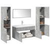 vidaXL Bathroom Furniture Set Concrete grey, White Engineered wood, Ceramic