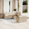 vidaXL Garden Sofa Set Beige, Cream White