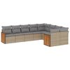 vidaXL Garden Sofa Set Beige PE rattan, powder-coated steel, polyester