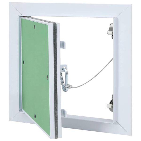 vidaXL Access Panel White 11.8"x 11.8" Aluminium and Plasterboard