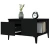 vidaXL Coffee Table Black Engineered wood, metal Medium Coffee Table