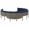 vidaXL Patio Sofa Gray, Navy Blue