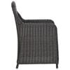 vidaXL Rattan Chair Black Steel frame Medium Removable Covers