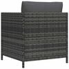 vidaXL Garden Sofa Grey PE rattan, steel 23.6 in x 23.6 in Modular