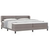 vidaXL Box Spring Bed with Mattress Taupe 78.74 x 78.74 in Fabric