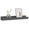 vidaXL Wall Shelf Gray Solid pine wood 31.5 in x 4.7 in x 3.5 in